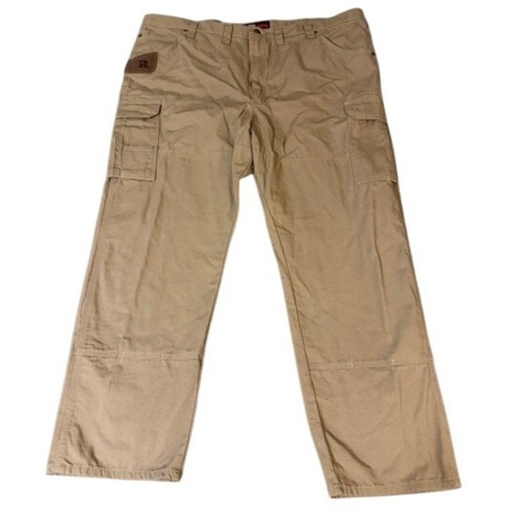 Wrangler RIGGS Workwear Cargo Pants Mens 48x30 Khaki Ripstop Reinforced Knee
